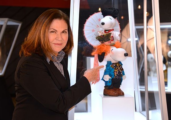 Colleen Atwood at Snoopy & Belle in Fashion exhibit at Beverly Center. Picture courtesy of Beverly Center.