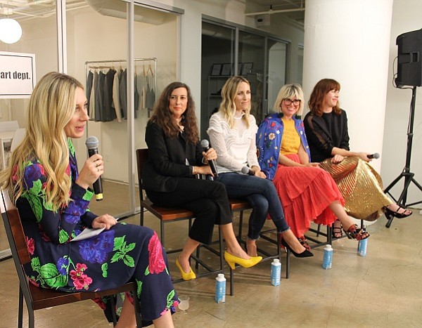 Nicky Deam, editorial director of The Zoe Report, pictured at left, moderated the panel, which included Clare Vivier, founder and designer of Clare V. bags; Jacey Duprie, editor and founder of Damsel in Dior blog; Jen Gotch, founder and chief creative officer of Ban.do and stylist Penny Lovell.