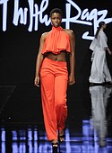 BEVERLY HILLS, CA - MARCH 16:  A model walks the runway wearing Philthy Ragz at Art Hearts Fashion LAFW Fall/Winter 2017 - Day 3 at The Beverly Hilton Hotel on March 16, 2017 in Beverly Hills, California.  (Photo by Arun Nevader/Getty Images)