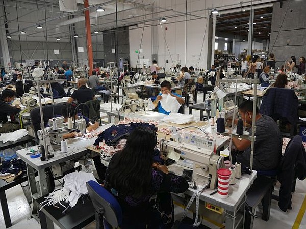 Factory floor at Reformation plant in Vernon, Calif.