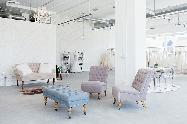 Interior of Kinsley James salon on West Third St. Images by Monica Wang.