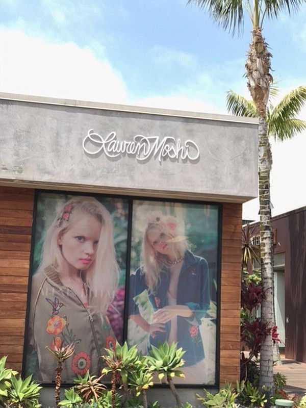 Exterior of Lauren Moshi boutique at Malibu Lumber Yard. Images courtesy of Lauren Moshi.