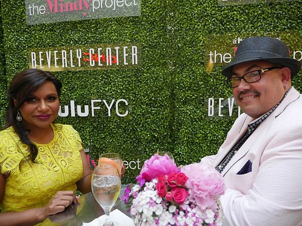 Mindy Kaling, left, and Salvador Perez.