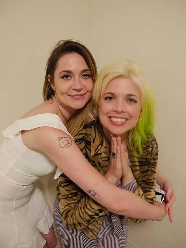 Penolope Gazin, left, and Kate Dwyer of Witchsy, at the online community's first anniversary party.