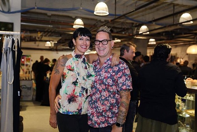 Shelly and Phillip Dane at the grand opening party for Handcrafted LA. Photo by Tina June.