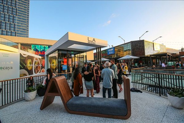 Exterior of LA Originals pop-up at Westfield Century City retail center. All images via Flickr account of Mayor Eric Garcetti.