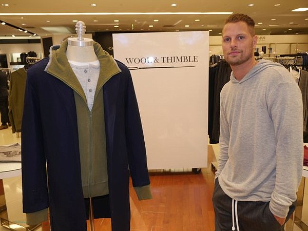 Reggie Marshall at the Wool & Thimble environment at Bloomingdale's in Westfield Fashion Square.