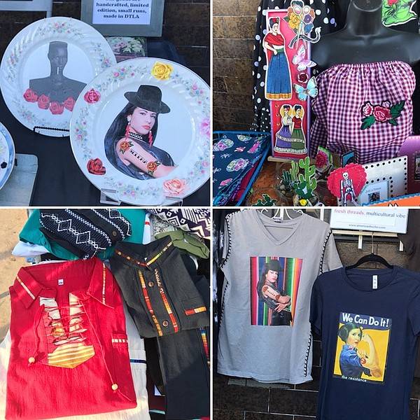 A variety of goods sold at the art walk
