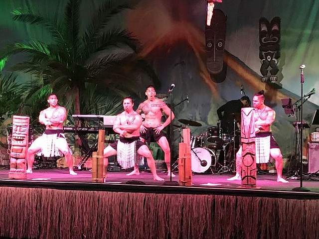 Polynesian dancers perform at Bachelors Ball, Feb. 9 at the Beverly Hilton.