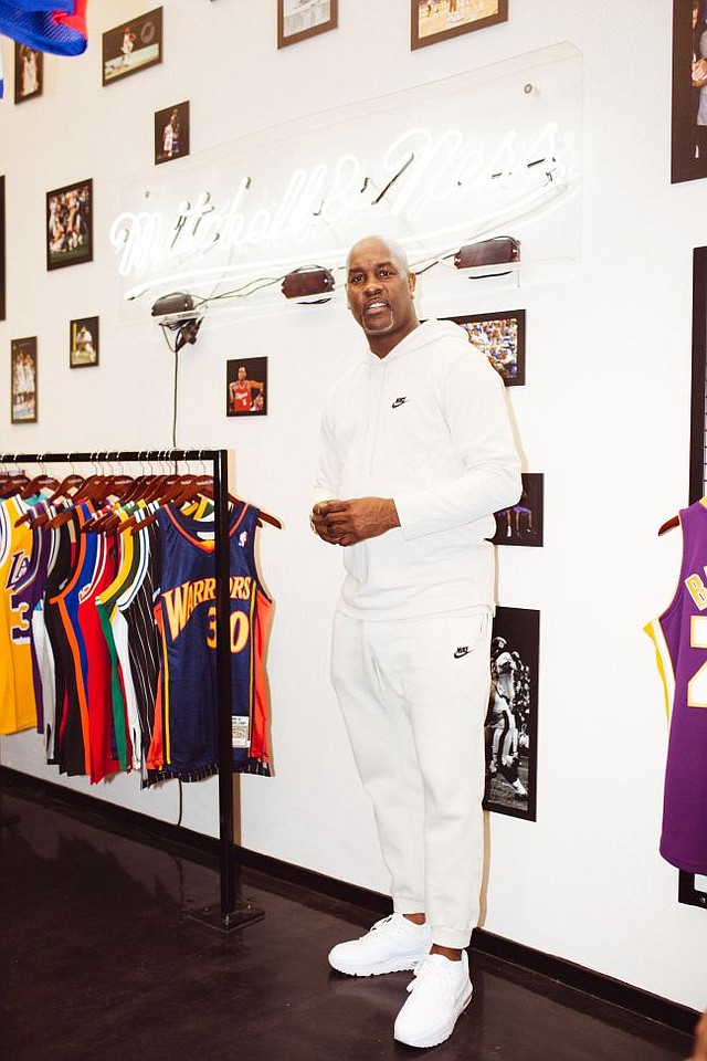 Gary Payton at Mitchell & Ness pop-up on Feb. 15. All images courtesy of Mitchell & Ness.