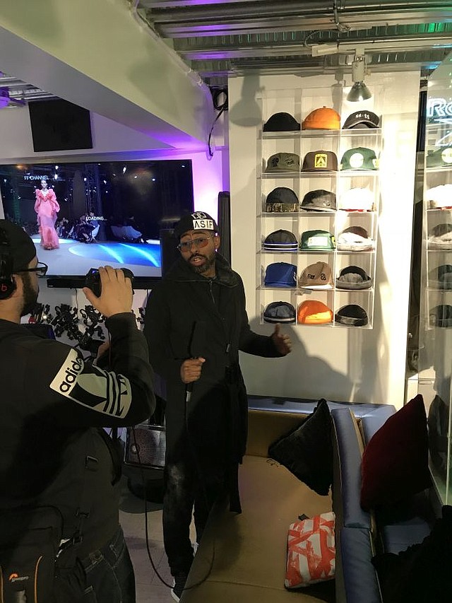 MannyJStyle produces podcast at the Past Present Future pop-up at SixHundredLA.