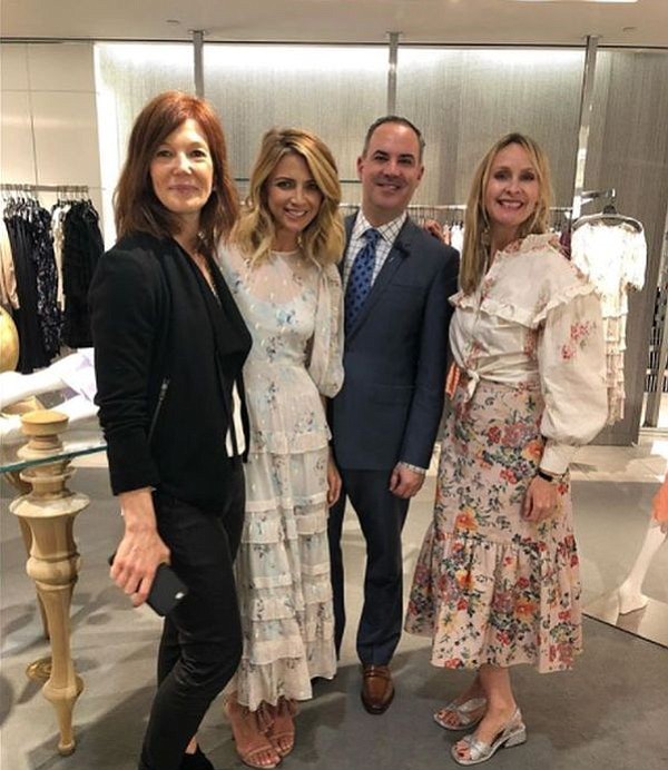 Rebecca Taylor at right, Andrea Lublin second from left at Saks Fifth Avenue in Beverly Hills. Image via @andreaslookbook