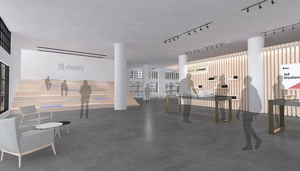 Rendering of upcoming Shopify space. Courtesy Shopify