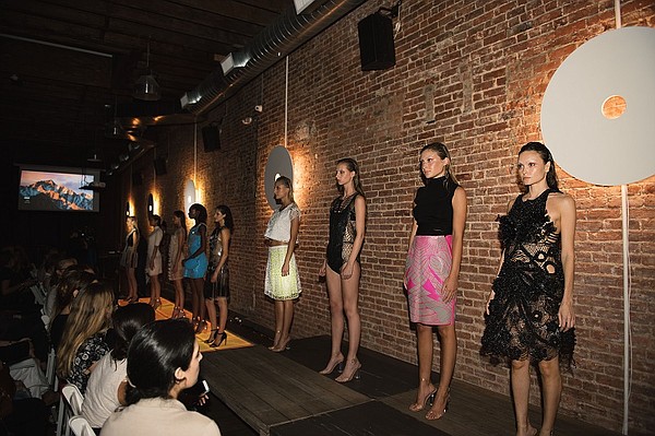 Julia Daviy's Liberation Collection, which was shown during FashionHub's Fashion Meets Technology event, held Sept. 6 during New York Fashion Week at The Flat NYC.
Photo: Vita Zamchevska