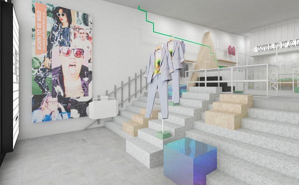 Rendering of Los Angeles Wildfang boutique. Image courtesy Wildfang