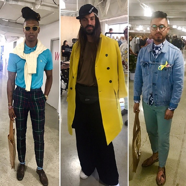 These are some twists on men's classics, with new proportion and pops of color, unexpected details and asymmetric hemmed coats.