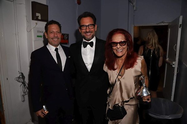 Patricia Fields, right, holds her CinéFashion award. Photos by A Turner Archives/CFFA