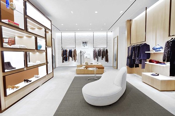 Interior of Lafayette 148 New York's  South Coast Plaza store. Image courtesy Lafayette 148 New York