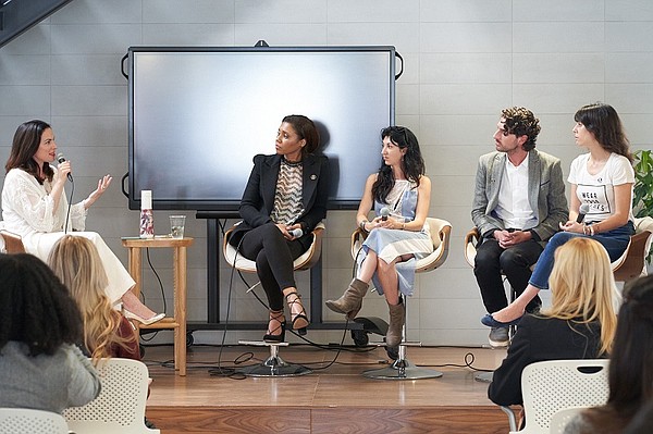 From left, Nicole Robertson, Toks Olagundoye, Lisa Mazzotta, Nicholas Brown and Eleanor Amari
Photo: Laura Palladino