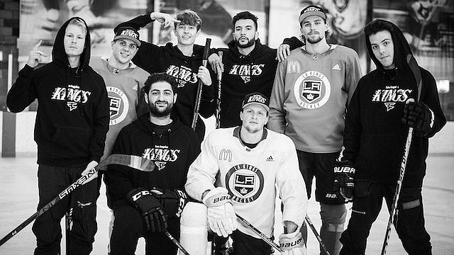 Members of FaZe Clan and LA Kings show some looks from collaboration FaZe Clan x LA Kings limited edition line. Photos courtesy FaZE Clan