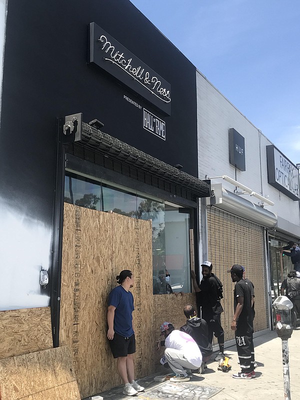 Measures are taken to protect Hall of Fame on Fairfax Avenue.