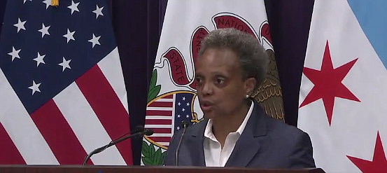 Chicago Mayor Lori Lightfoot addresses looting of businesses within the city's Miracle Mile during an Aug. 10 press conference. 
Photo: Office of the Mayor, City of Chicago