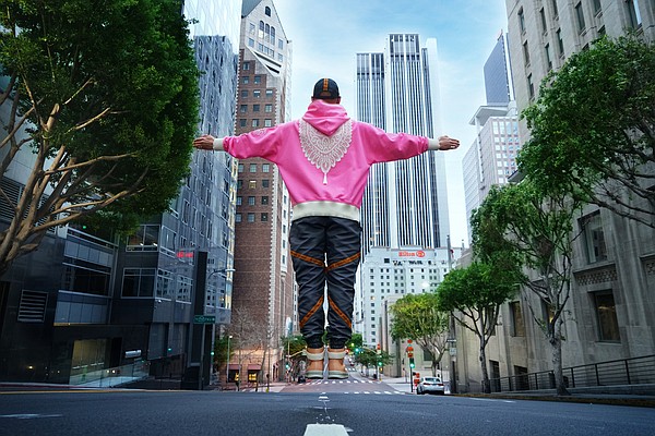 Magnus Alpha co-founder and Creative Director Hommy Diaz released the Doily Hoodie during March, which is Women's History Month, as an homage to "the women who raise us," the designer said. 
Photo: MJ Glover