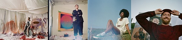 Vans recently announced a Pride Month collaboration to highlight the work of four LGBTQIA+ artists who are from left Serena Isioma, Mich Miller, Tyris Winter and Sam McGuire. Photos: Pride Americas