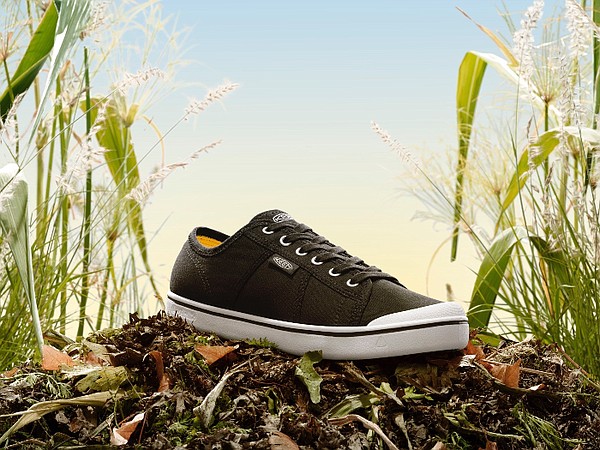 KEEN Inc. debuted its proprietary manufacturing method that uses agricultural waste to create plant-based soles that are made without chemical solvents. Photo: KEEN Footwear