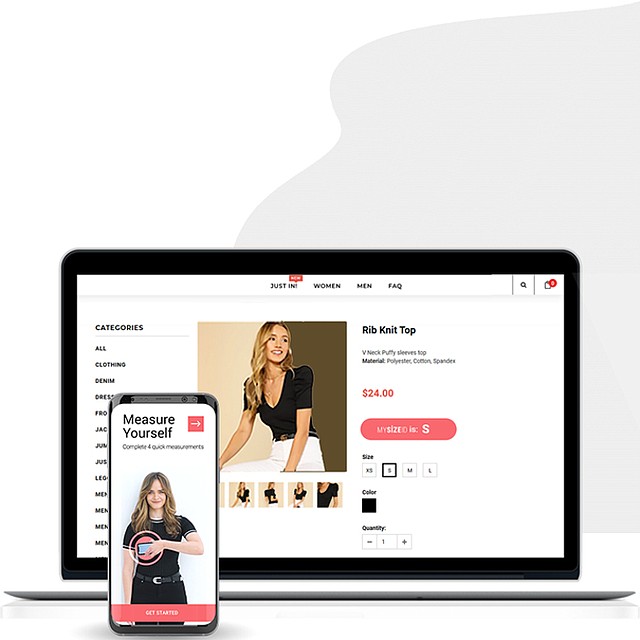 Through GK Software’s CLOUD4RETAIL in-store touch points, MySize’s plug-in will allow sellers to help shoppers find the perfect fit every time they shop. 
Photo: MySize