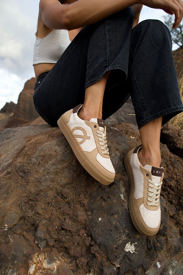 Nikki Reed and LØCI have announced a second collaborative capsule collection. Each pair of shoes is handmade in Portugal using recycled ocean plastics as part of LØCI's commitment to preserving the oceans. Photo: LØCI
