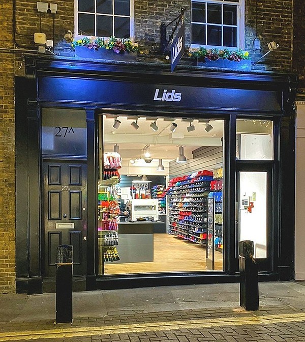 Sports retailer Lids has announced the opening of its first standalone stores in Europe. Four stores will open in December around the London Metropolitan area, including the Seven Dials location which is now open. 
Image: Lids