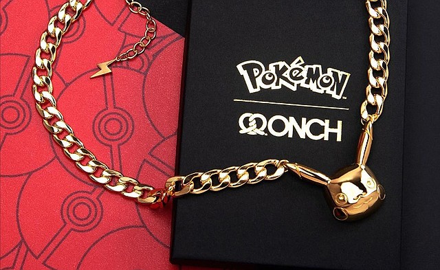 In partnership with NTWRK, L.A.-based designer ONCH designed a gold-plated Pikachu necklace in honor of National Pokémon Day. The necklaces are handmade in L.A. and are limited to 300 pieces. Image: NTWRK