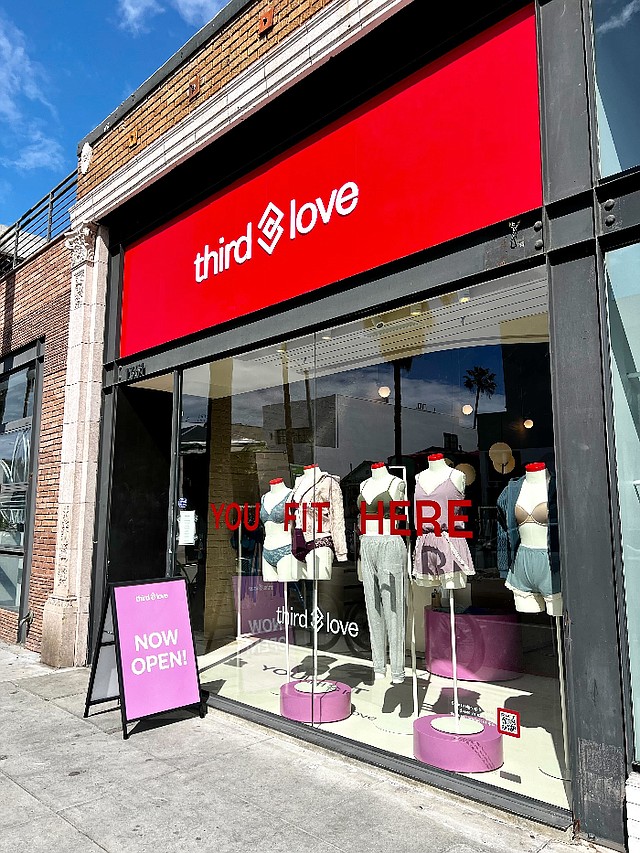 The ThirdLove storefront on Abbot Kinney. Leap has more than 20 million shoppers on file and operates 55 retail stores for brands including ThirdLove, Goodlife, Naadam, Birdies, Mack Weldon and more. Image: Leap