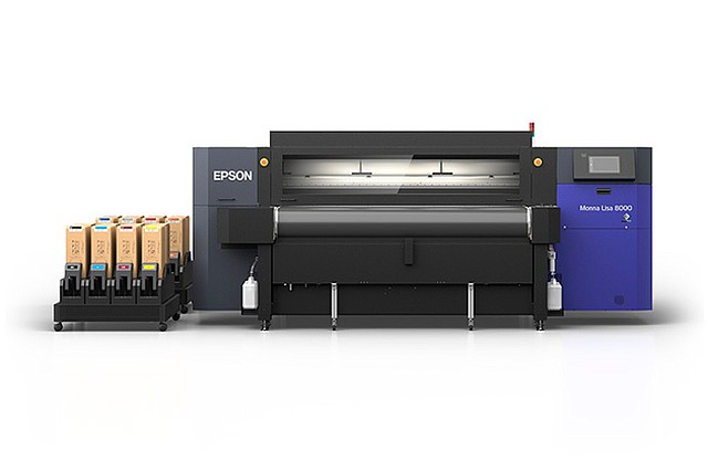 Epson America Inc. has announced the launch of its first direct-to-fabric printer available in North America. The Monna Lisa 8000 accurately reproduces complex patterns, color gradations and photograph-like detail using Epson's technologies. Image: Epson America Inc.