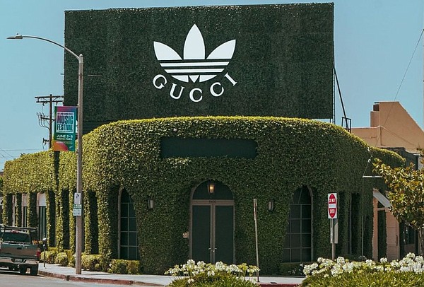 Gucci and Adidas have opened a new pop-up shop on Melrose Avenue, taking over the former Marc Jacobs store. Image: Gucci/Meta