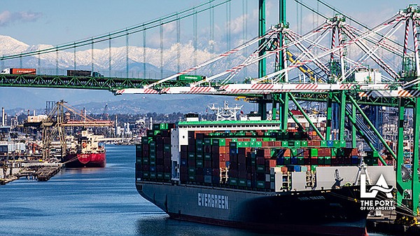 Record-breaking stats for the Port of Los Angeles: July was the busiest in its history and year to date has processed more container units than any other port in the Western Hemisphere. | Photo courtesy of Port of Los Angeles