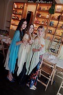 Companion in Venice, Calif., offered an intimate atmosphere for luxury brand Campbell & Kramer to celebrate its capsule with Hadley Greene, as guests socialized and sampled the sustainable collection made from dead-stock silk. From left: Presley Campbell, Alden Kramer and Hadley Greene