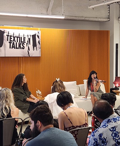 Texworld and Apparel Sourcing provided inspiration and education during the July 21–23 Los Angeles edition at the California Market Center, which featured educational sessions such as “From Innovation to Adoption: Scaling Next-Gen Bio-Based Ma­terials From Innovation to Retail Reality”