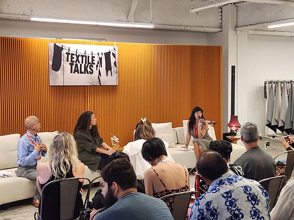 Texworld and Apparel Sourcing provided inspiration and education during the July 21–23 Los Angeles edition at the California Market Center, which featured educational sessions such as “From Innovation to Adoption: Scaling Next-Gen Bio-Based Ma­terials From Innovation to Retail Reality”