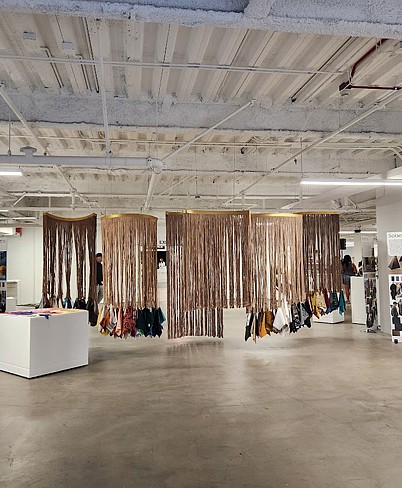 LA Textile relied on a show formula that blended trend installations, casual networking opportunities and educational discussions. From left, the Trend Forum